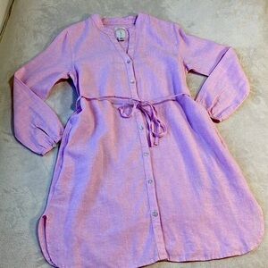 Joie Linen Belted Shirt Dress Medium